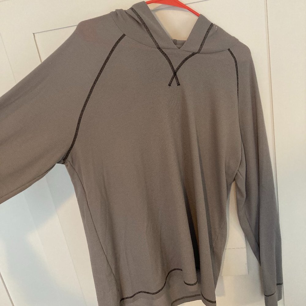 Adidas grey lightweight warmup hoodie